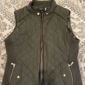 BNWOT Quilted Olive Green Vest